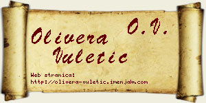 Olivera Vuletić vizit kartica